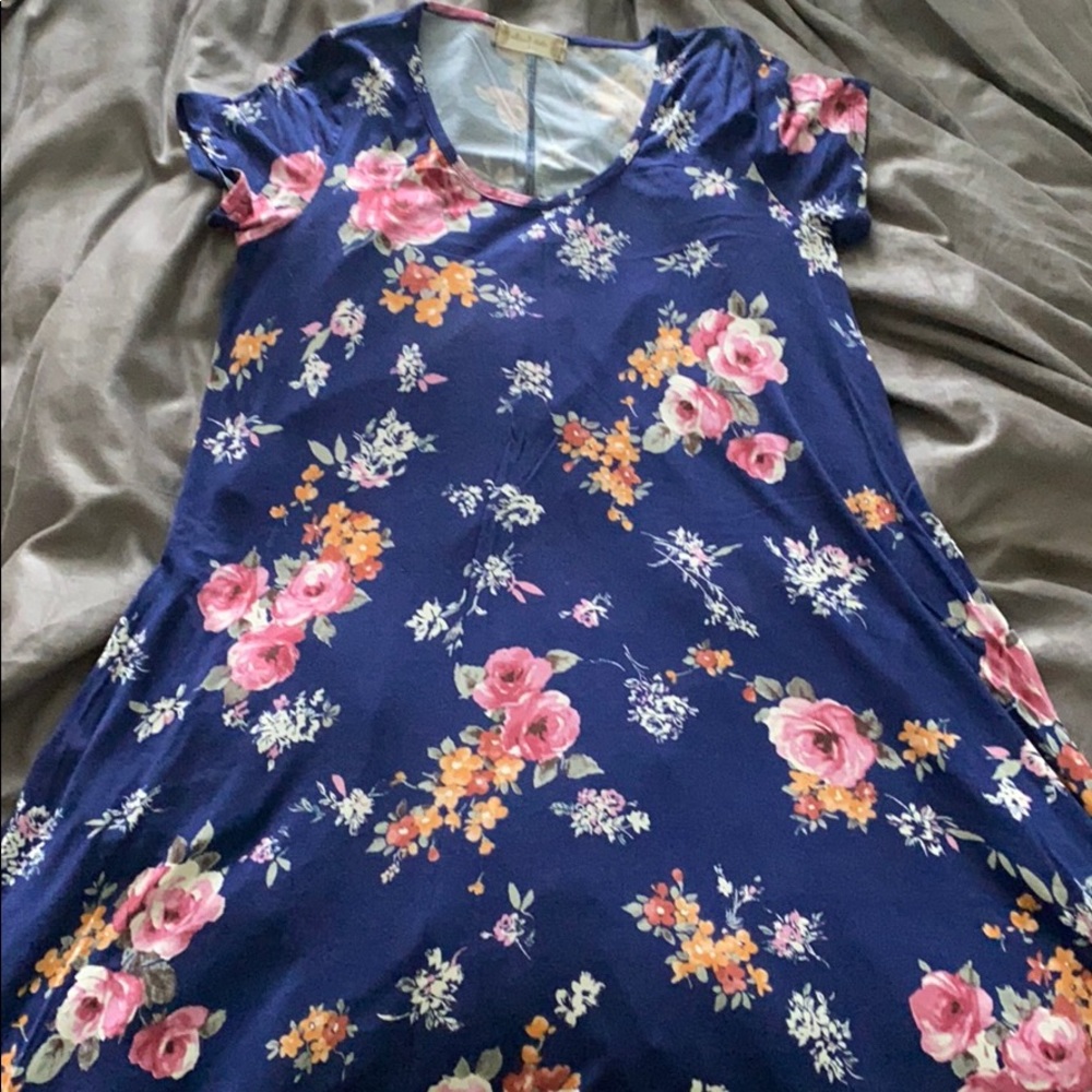 Floral Swing Dress with Pockets